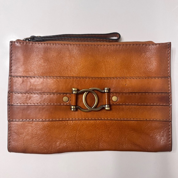 PRATESI FIRENZE Italian Leather Clutch/Wristlet - Picture 2 of 8